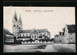 AK Weiden, Kath. Kirche Und Luitpoldstrasse  - Weiden I. D. Oberpfalz