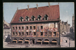 AK Augsburg, Weberhaus, Südfassade  - Augsburg