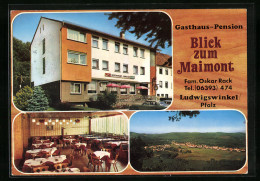 AK Ludwigswinkel /Pfalz, Restaurant Blick Zum Maimont, Ortsansicht  - Autres & Non Classés