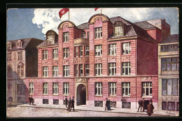 Künstler-AK Hamburg, Geschäftshaus Des Vereins Für Handlungs-Commis Von 1858, Holstenwall 4  - Mitte