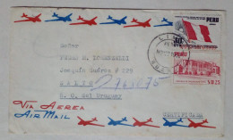 Pérou - Enveloppe D'air Circulé Sur Le Thème Des Avions, Avec Timbres (1952) - Flugzeuge