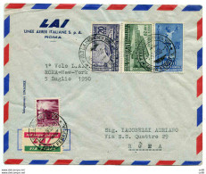 1° Volo LAI Roma/New York Del 5.7.50 - Airmail