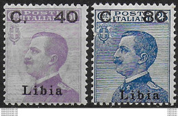 1922 Libia Overprinted 2v. MNH Sassone N. 38/39 - Other & Unclassified