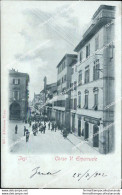 Ce21 Cartolina Jesi Corso Vittorio Emanuele Provincia Di Ancona 1902 - Ancona