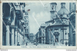 Bf163 Cartolina Torino Citta' Via Pietro Micca E Chiesa S.tommaso - Other & Unclassified