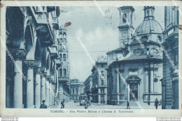 Bf163 Cartolina Torino Citta' Via Pietro Micca E Chiesa S.tommaso - Autres & Non Classés