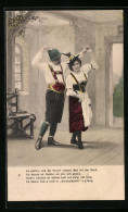 AK Paar Beim Volkstanz Schuhplatteln  - Dance