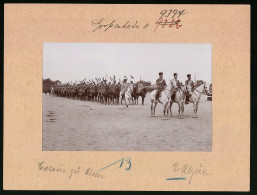 Fotografie Brück & Sohn Meissen, Ansicht Grossenhain, Kolonne Zu Vieren - Husaren-Regiment Nr. 18  - War, Military