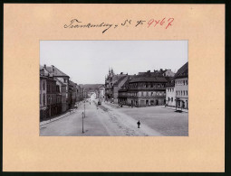 Fotografie Brück & Sohn Meissen, Ansicht Frankenberg, Marktplatz Mit Kolonialwarenladen Rudolf Eckert & Strassenansic  - Places