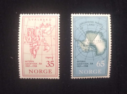 D)1957, NORWAY, INTERNATIONAL GEOPHYSICAL YEAR, 1 STAMP, SVALBARD ARCHIPELAGO, 1 STAMP, MAP OF QUEEN MAUD LAND, ANTARCTI - Other & Unclassified