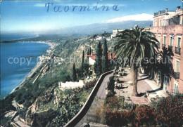 72349873 Taormina Sizilien Pensione Villa Schuler Blick Zum Aetna Vulkan Taormin - Altri & Non Classificati