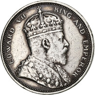 Établissements Des Détroits, Edward VII, Dollar, 1903, Bombay, Argent, TTB - Malesia