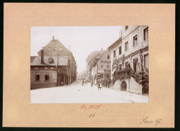 Fotografie Brück & Sohn Meissen, Ansicht Waldenburg I. Sa., Schlossstrasse Mit Haus Kräutergewölbe  - Lieux