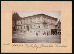 Fotografie Brück & Sohn Meissen, Ansicht Marienbad, Kurwohnhaus Philadelphia In Der Kaiserstrasse  - Lieux