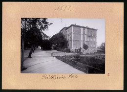 Fotografie Brück & Sohn Meissen, Ansicht Geithain, Bahnhofstrasse Mit Der Bürgerschule  - Orte