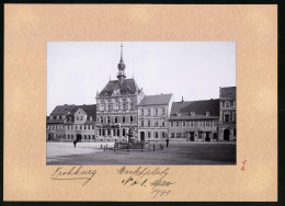 Fotografie Brück & Sohn Meissen, Ansicht Frohburg, Marktplatz Mit Restaurant Zum Brau Hof, Handlung Ernst Kittel  - Lieux