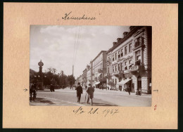 Fotografie Brück & Sohn Meissen, Ansicht Marienbad, Kaiserstrasse Mit Hotel Nizza, Friseur, Geschäfte  - Orte