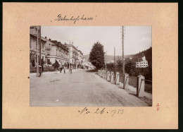 Fotografie Brück & Sohn Meissen, Ansicht Marienbad, Bahnhofstrasse Mit Wohnhäusern  - Orte