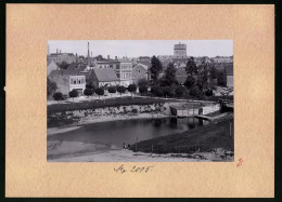 Fotografie Brück & Sohn Meissen, Ansicht Borna, Blick In Den Ort An Der Schleuse Mit Geschäft Ernst Schliebe  - Orte