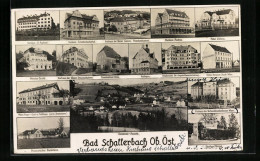 AK Bad Schallerbach, Kurhaus St. Raphael, Eisenbahner Heim, Quellentempel, Hotel Viktoria  - Autres & Non Classés