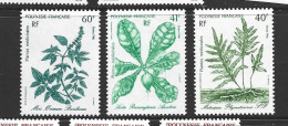 French Polynesia 1986 Medicinal Plants Set Of 3 MNH - Unused Stamps
