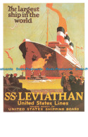 R662796 The Largest Ship In The World S. S. Leviathan. United States Lines. Dalk - World