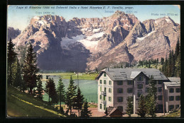 Cartolina Misurina, Lago Di Misurina Dolomiti Italia E Hotel Misurina, Fopa, Sorapis & Punt Nera  - Sonstige & Ohne Zuordnung