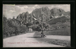 Cartolina Cortina D`Ampezzo, Ortspartie Mit Hotel Belle Vue Vor Pomagognon  - Sonstige & Ohne Zuordnung