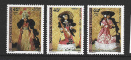 French Polynesia 1988 Dolls Set Of 3 MNH - Unused Stamps
