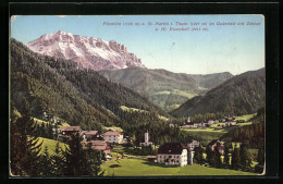 Cartolina St. Martin In Thurn, Pikolein Im Gadertal Mit Zehner Und Hl. Kreuzkofl  - Autres & Non Classés