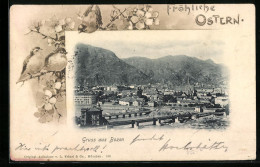 Cartolina Bozen, Panorama, Ostergruss  - Bolzano (Bozen)