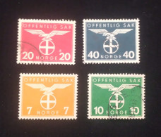 D)1943, NORWAY, 3 STAMPS, NORWEGIAN NAZI PARTY EMBLEM, USED, 1 STAMP, MNH - Other & Unclassified