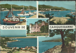 Souvenir De Carqueiranne - Multivues - Flamme "Le Pradet Soleill - Plages - Vins Et Fleurs" 1959 - (P) - Carqueiranne