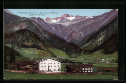 Cartolina Ridnaun Bei Sterzing Am Brenner, Ortspartie Gegen Die Gletscher  - Autres & Non Classés