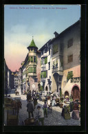 Cartolina Bozen, Markt In Der Silbergasse  - Bolzano (Bozen)