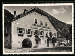 Cartolina Mauls, Gasthof Zum Goldenen Horn An Der Brennerstrasse, Stafler  - Autres & Non Classés
