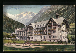 Cartolina Gossensass, Hotel Gröbner Mit Bergpanorama  - Sonstige & Ohne Zuordnung