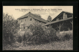 Cartolina Berg-St. Valentin B. Eppan, Restauration Z. Steinegger  - Sonstige & Ohne Zuordnung