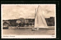 AK Herrsching / Ammersee, Teilansicht Mit Hotel Vom See Aus Gesehen  - Herrsching