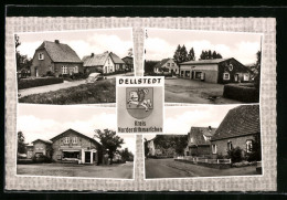 AK Dellstedt / Holstein, Gebäudeansichten, Wappen  - Andere & Zonder Classificatie