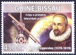 Guinea Bissau 2008 MNH, Hans Lippershey, Invented Telescope, Science - Astronomie