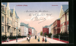 AK Landau / Pfalz, Blick In Die Glaciesstrasse  - Landau