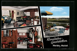 AK Heide I. Holst., Rennbahn-Gaststätten, Mehrfachansichten  - Heide