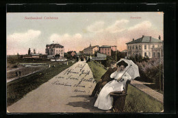 AK Cuxhaven / Nordseebad, Promenade Mit Passanten Und Restaurant  - Cuxhaven