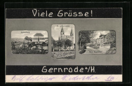 AK Gernrode A. H., Stubenberg, St. Cyriacikirche, Haus Hagental  - Autres & Non Classés