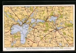 AK Eutin, Spezial- Auto- Und Wanderkarte Durch Die Holsteinische Schweiz, Grosser Ploner See Und Kellersee  - Carte Geografiche