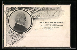 AK Porträt Von Fürst Otto Von Bismarck, 1815-1898  - Personajes Históricos