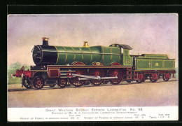 Artist's Pc Great Western Railway Express Locomotive No. 98  - Trains