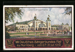 Künstler-AK Nürnberg, VIII. Deutsches Sängerbundesfest 1912, Die Sängerhalle  - Other & Unclassified