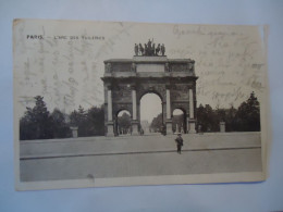 FRANCE   POSTCARDS  L'ARC DES TUIREIES  POSTMARK 1904  PARIS AND GENEVE - Autres & Non Classés